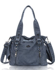 Angelkiss Vintage PU Tote Bag | Large Capacity Shoulder & Crossbody Handbag for Everyday Use