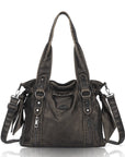 Angelkiss Vintage PU Tote Bag | Large Capacity Shoulder & Crossbody Handbag for Everyday Use