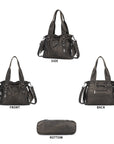 Angelkiss Vintage PU Tote Bag | Large Capacity Shoulder & Crossbody Handbag for Everyday Use
