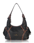 Modern Trendy Vintage Vegan Leather Hobo Tote Shoulder Bag