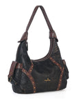 Modern Trendy Vintage Vegan Leather Hobo Tote Shoulder Bag