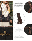 Modern Trendy Vintage Vegan Leather Hobo Tote Shoulder Bag