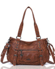 Vintage Studded Vegan Leather Everyday Bag | Custom Hardware
