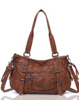 Vintage Studded Vegan Leather Everyday Bag | Custom Hardware