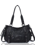 Vintage Studded Vegan Leather Everyday Bag | Custom Hardware