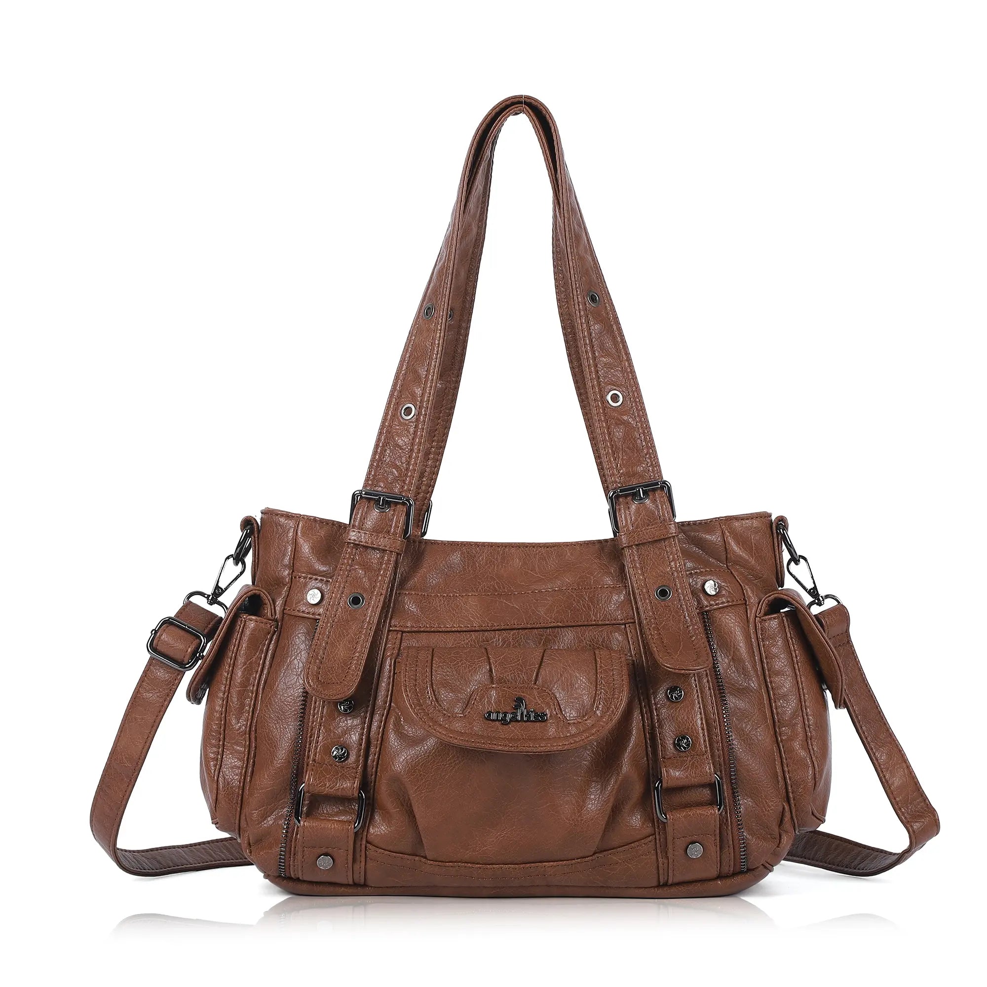MK様　リバティ　シュクリエバッグ Textured Multi-Pocket Shoulder Bag with Rivet Details – Angel Kiss