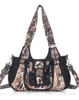 Washed Vintage Multi-Pocket Buckle Shoulder Bag
