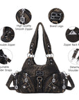 Retro tie-dye adjustable chic shopping tote-Angelkiss Bag