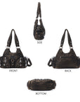 Retro tie-dye adjustable chic shopping tote-Angelkiss Bag