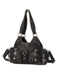 Retro tie-dye adjustable chic shopping tote-Angelkiss Bag