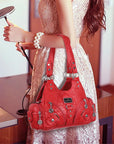 Retro tie-dye adjustable chic shopping tote
