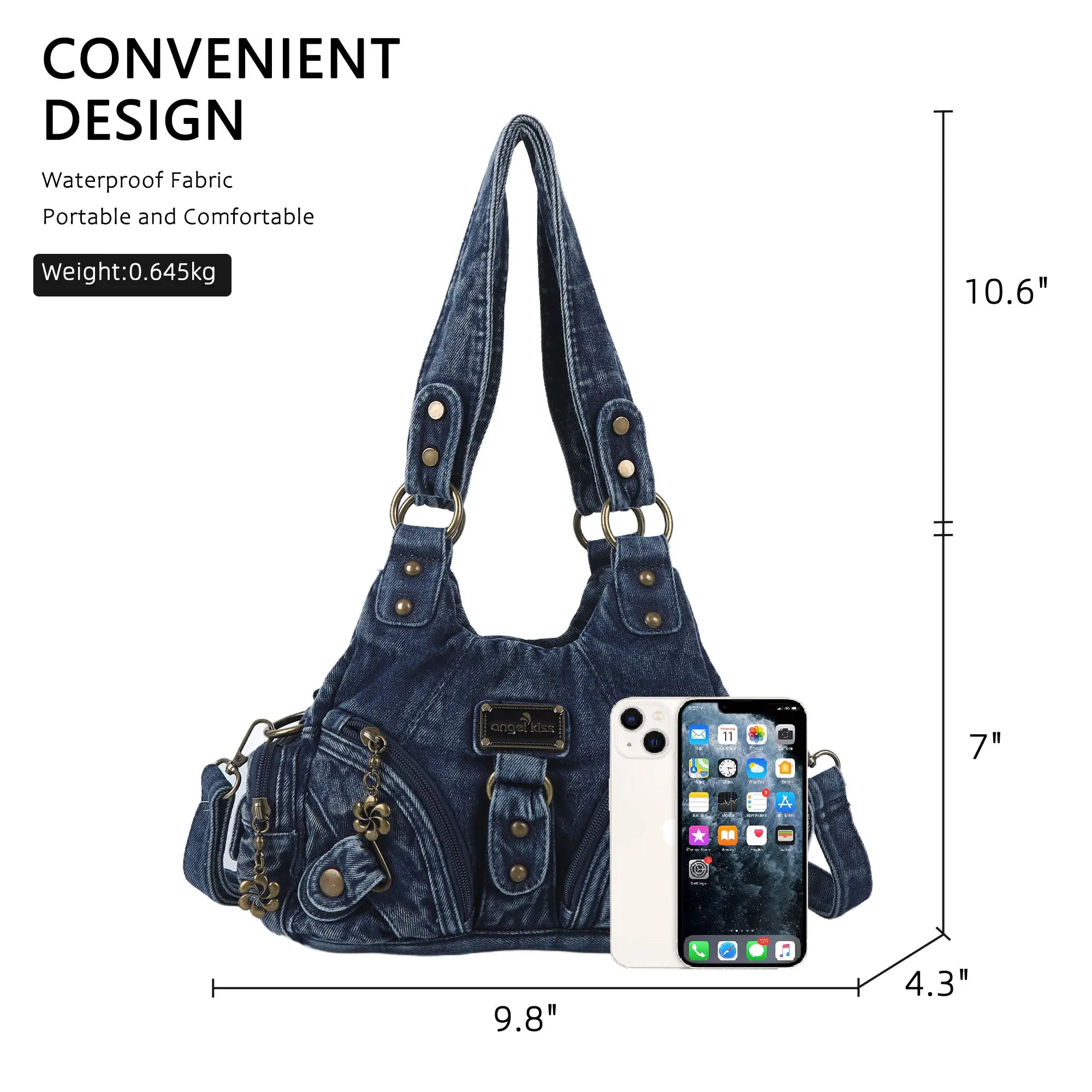 トートバッグ COYSEIO : 25SS / REVERSIBLE CHECK DENIM BAG (2COLORS) retro tie dye tote - Retro Tie Dye Adjustable Chic Shopping