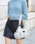 Retro tie-dye adjustable chic shopping tote