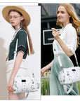 Retro tie-dye adjustable chic shopping tote