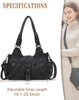 Women's retro fashion multi-compartment large capacity hobo bag | angel kiss bag-Angelkiss Bag