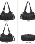 Women's retro fashion multi-compartment large capacity hobo bag | angel kiss bag-Angelkiss Bag