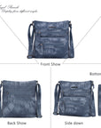 Women's tie-dye denim vintage crossbody bag-Angelkiss Bag