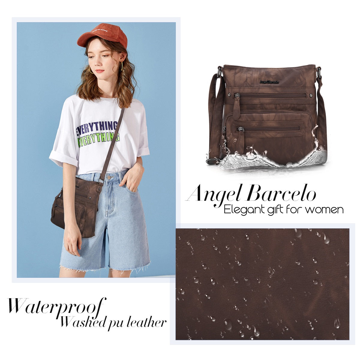 Women's tie-dye denim vintage crossbody bag-Angelkiss Bag