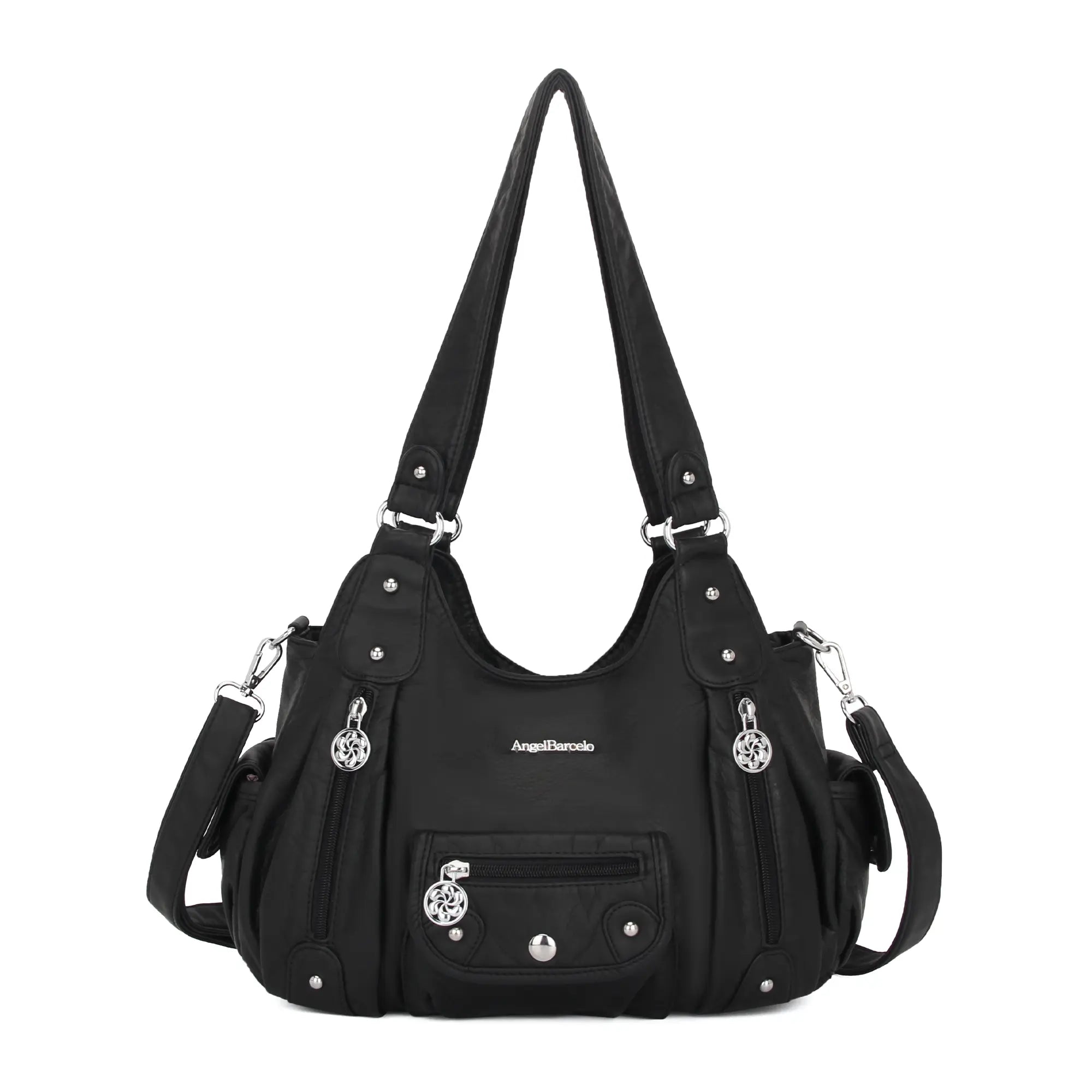 Vintage Old-Washed PU Leather Women's Shoulder Tote Bag