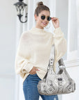 Retro tie-dye adjustable chic shopping tote