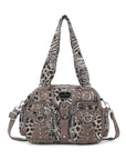 Fashion Multi-Pocket Compartment Leopard Print Handbag