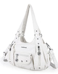 Women Shoulder Bag Handbag of Washed PU Leather-Angelkiss Bag