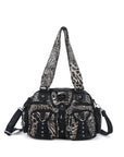 Fashion Multi-Pocket Compartment Leopard Print Handbag