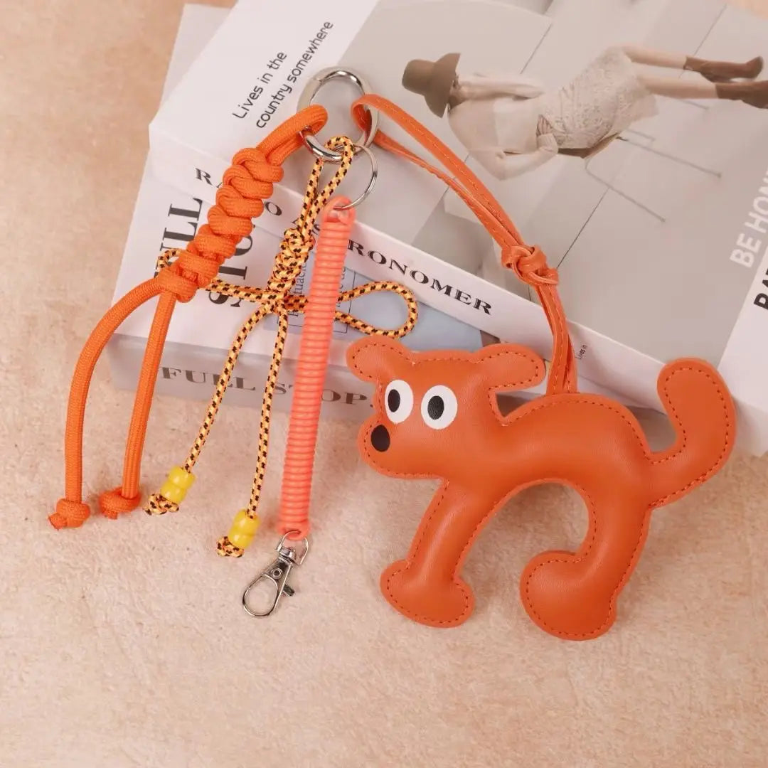 Cute Dog Colorful Beaded Keychain – Puppy Pendant