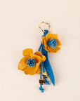Vintage-Inspired Garden Bag Charm with Cascading Flowers
