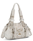 Vintage Multi-Pocket Satchel & Crossbody Bag