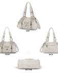 Vintage Multi-Pocket Satchel & Crossbody Bag