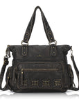 Vintage Vegan Leather Large Capacity Business Commuter Multi-functional Tote Shoulder Bag