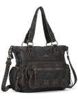 Vintage Vegan Leather Large Capacity Business Commuter Multi-functional Tote Shoulder Bag