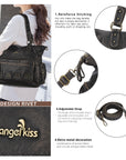 Vintage Vegan Leather Large Capacity Business Commuter Multi-functional Tote Shoulder Bag