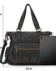 Vintage Vegan Leather Large Capacity Business Commuter Multi-functional Tote Shoulder Bag