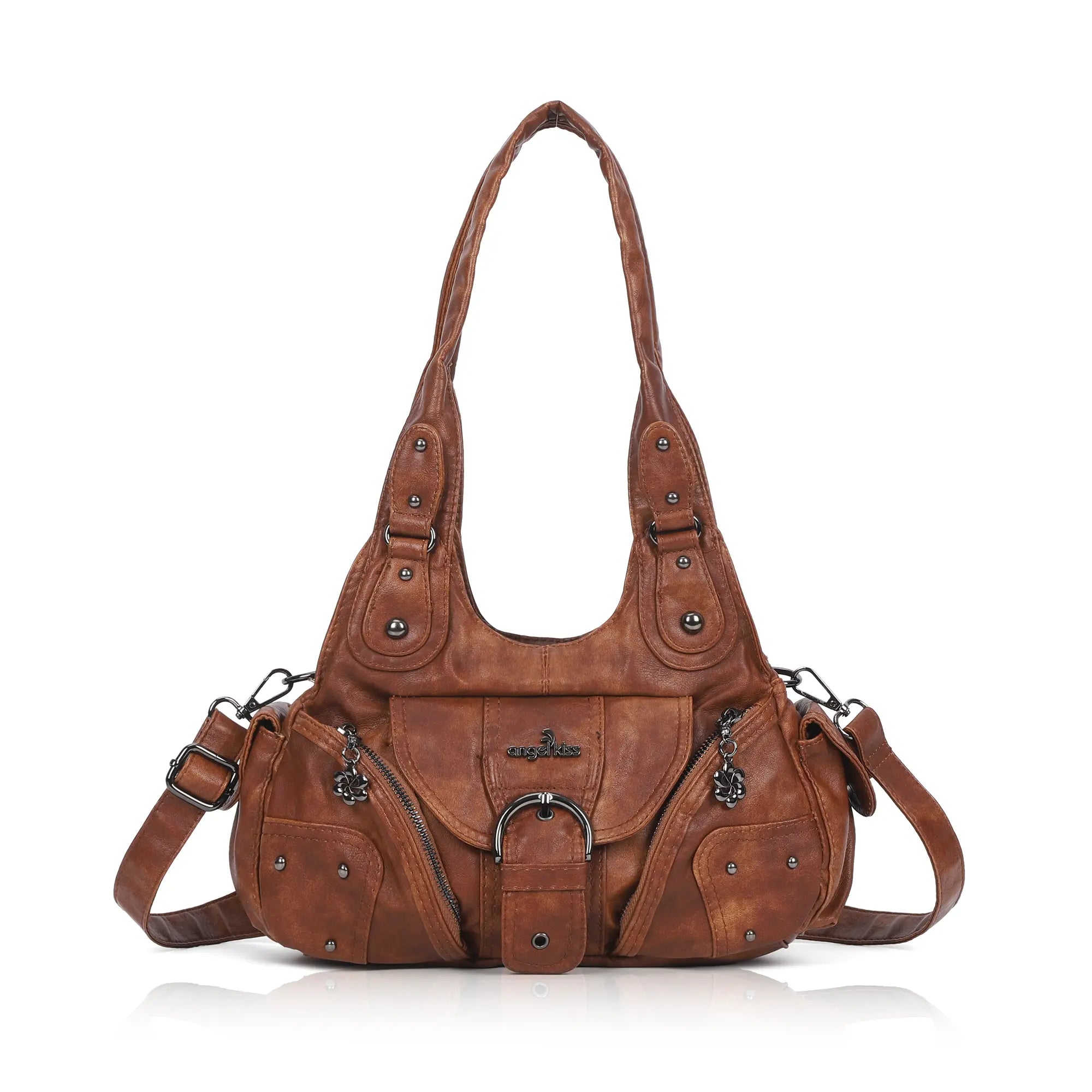 Studded Multi-Pocket Utility Shoulder Bag – Angel Kiss