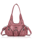 Studded Utility Multi-Pocket Shoulder Bag