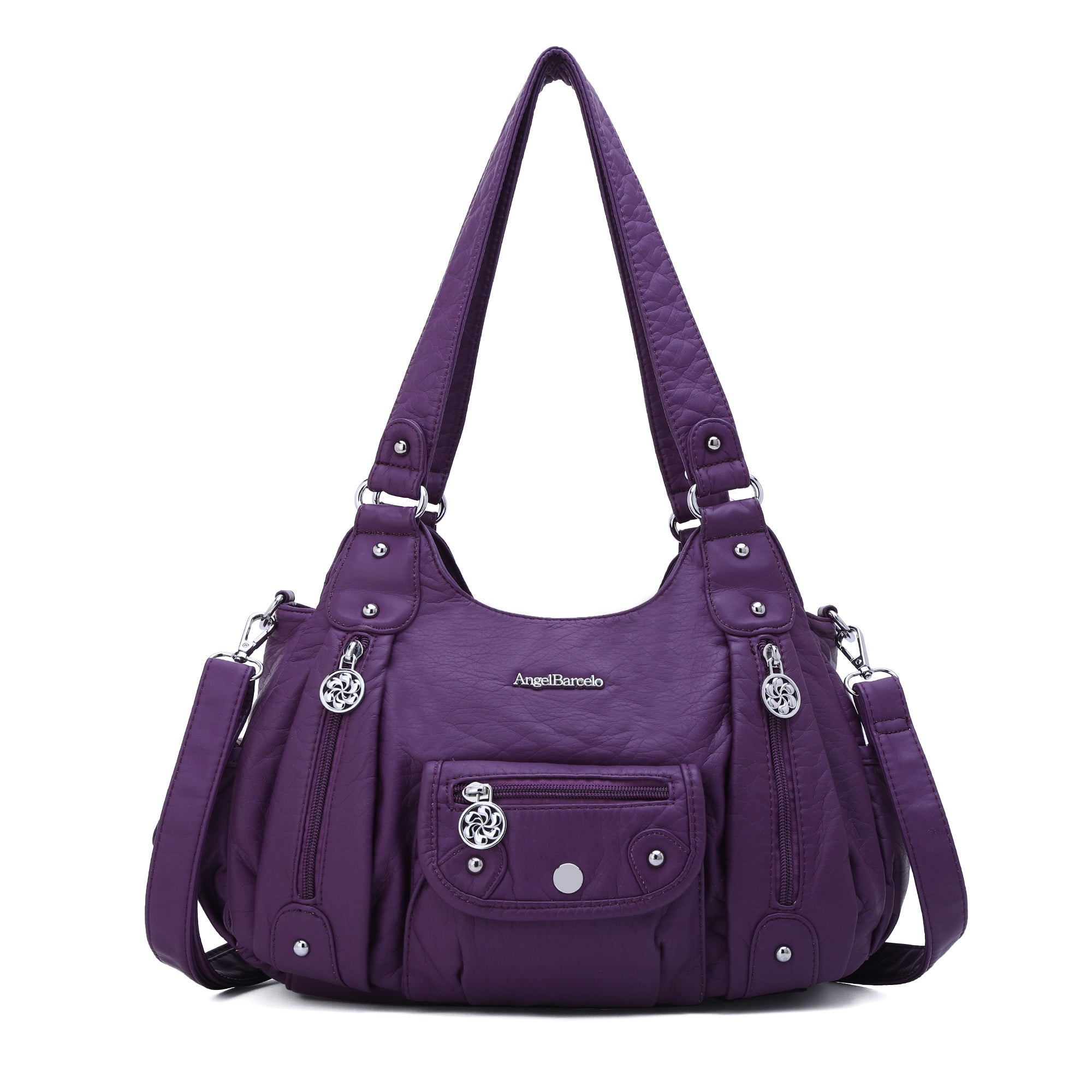 Women Shoulder Bag Handbag of Washed PU Leather-Angelkiss Bag