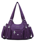 Women Shoulder Bag Handbag of Washed PU Leather-Angelkiss Bag