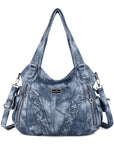 washed tie-dye design Daily women simple unique hobo handbag-Angelkiss Bag