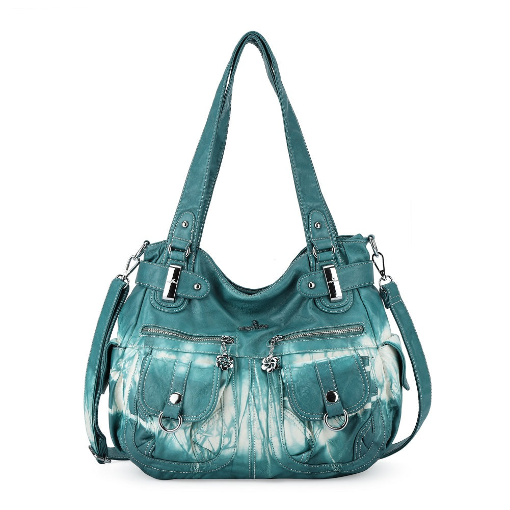 Washed Leather Hobobags Women Shoulder Bags-Angelkiss Bag