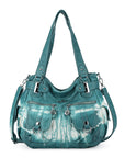 Washed Leather Hobobags Women Shoulder Bags-Angelkiss Bag