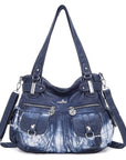 Washed Leather Hobobags Women Shoulder Bags-Angelkiss Bag