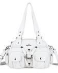 Washed Leather Handbag Unique Style For Women-Angelkiss Bag