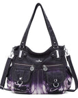 Washed Leather Hobobags Women Shoulder Bags-Angelkiss Bag