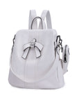 large capacity solid color multi-functional backpack-Angelkiss Bag