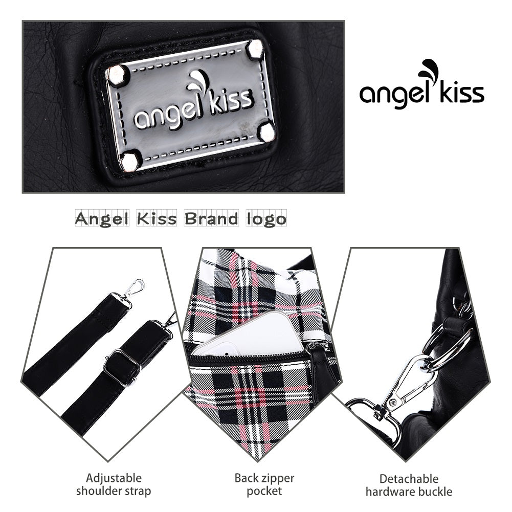 Fashion Washed Leather Bobo Shoulder Bag-Angelkiss Bag