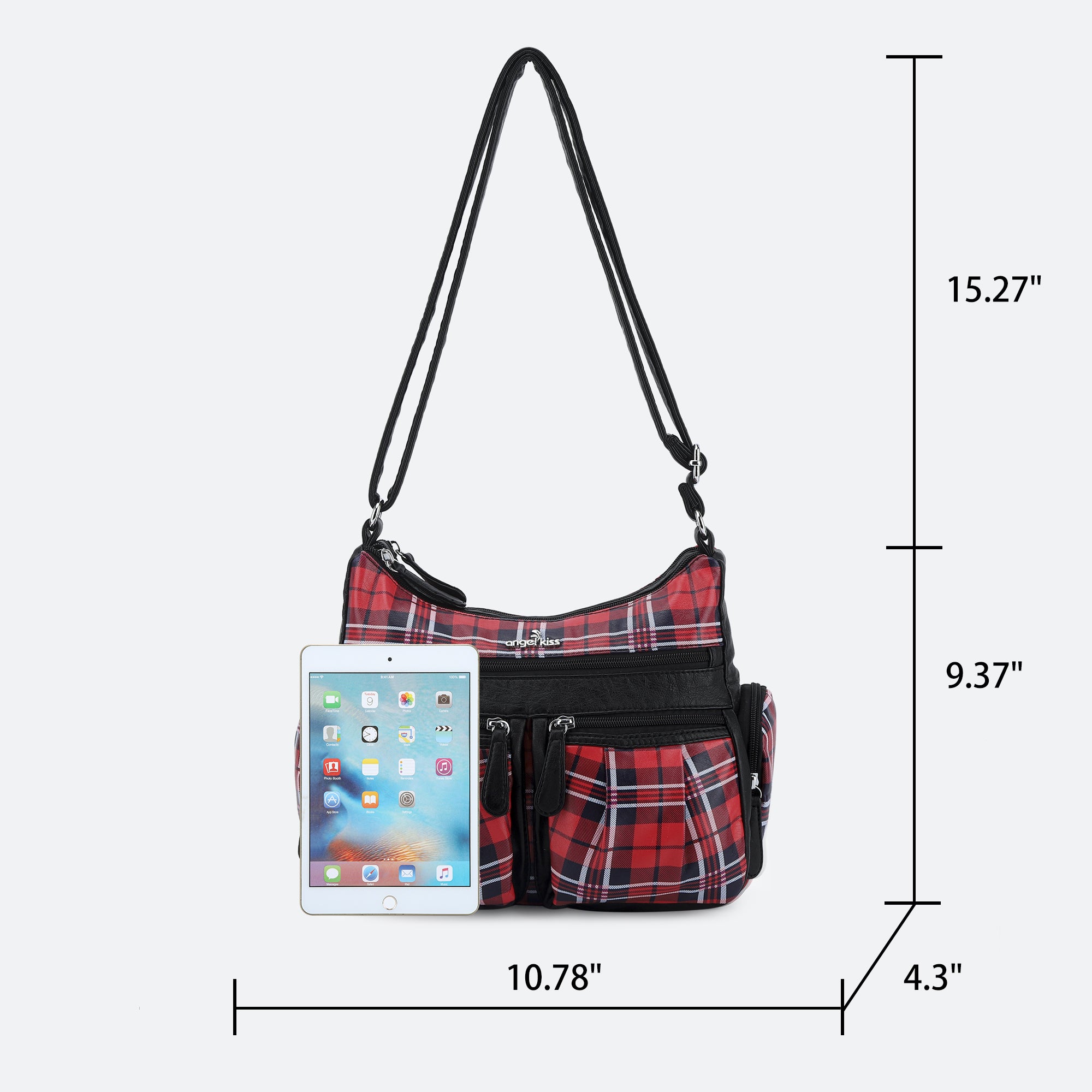 plaid art chic crossbody bag /handbag-Angelkiss Bag