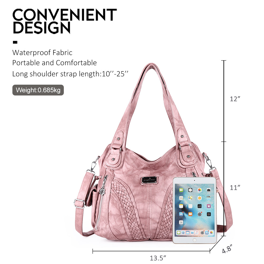 washed tie-dye design Daily women simple unique hobo handbag-Angelkiss Bag