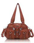 Washed Desigher Handbag For Women with Multi pockets-Angelkiss Bag